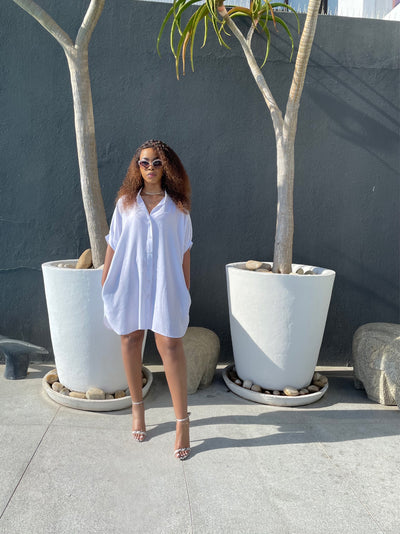 WHITE SHIRT DRESS