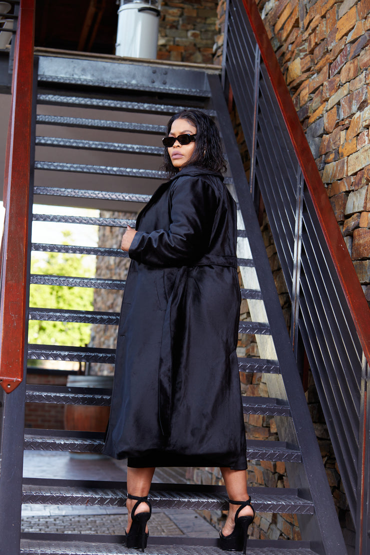 Velvet trench on sale